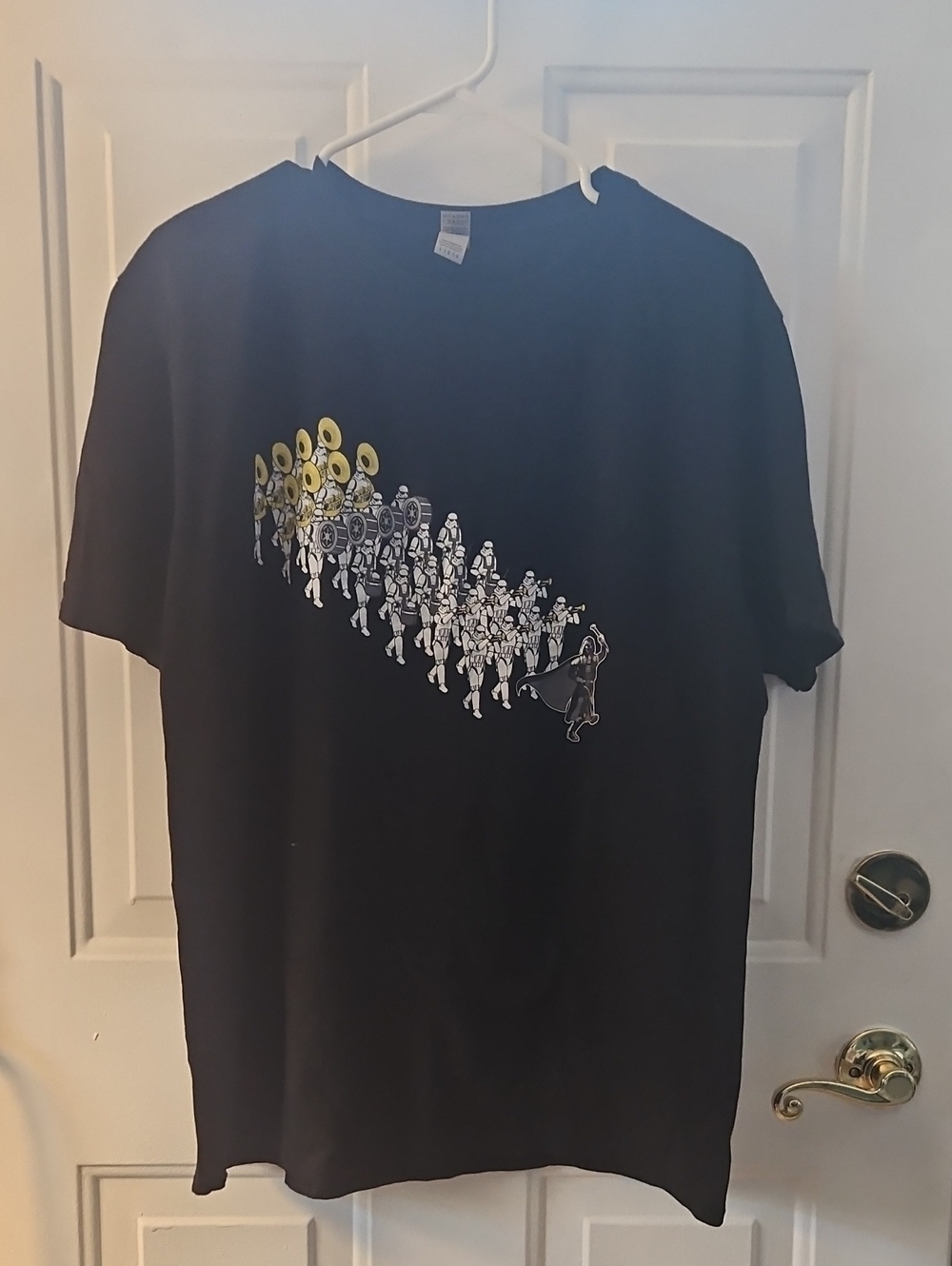 Emperial Marching Band With Darth Vader Mens Short Sleeve Tee